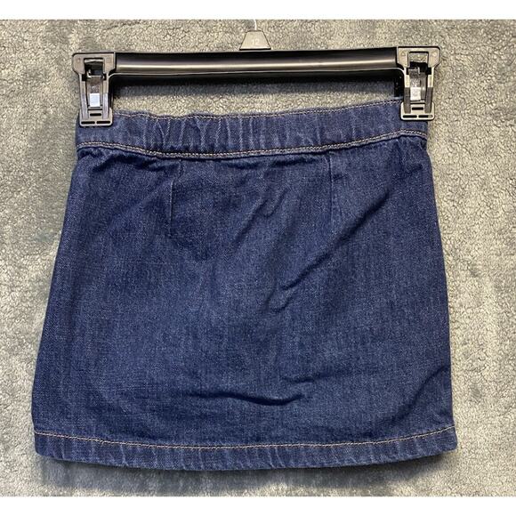 Old Navy Girls Jean Skirt Snap Front Adjustable Waist Size S 6/7 Denim Skirt - Picture 5 of 11
